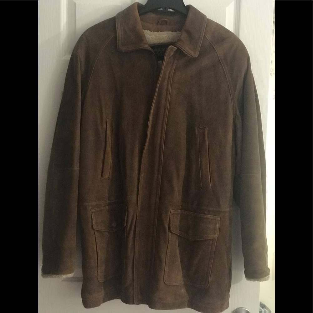 🎉HP🎉Men’s Wilson’s Leather Pelle Studio suede coat - Picture 1 of 16